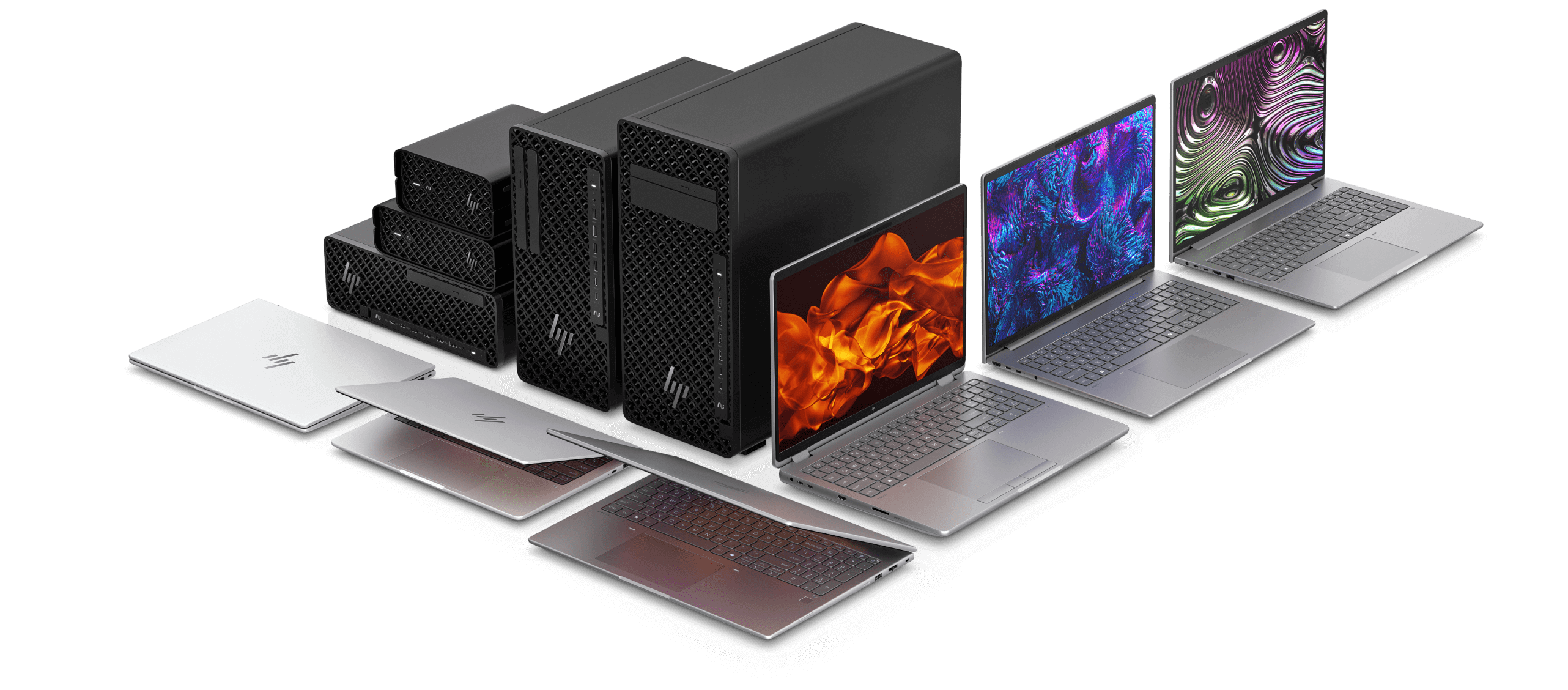 Gama de equipos HP Z con portátiles ZBook, estaciones de trabajo de torre y equipos compactos